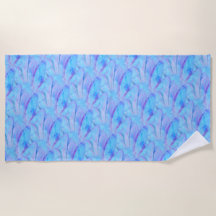 Padrão de Pétala de Flor Pintada em Azul Cerúleo C