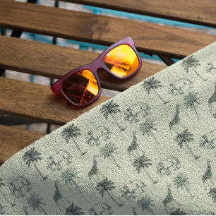 Toalha De Praia Padrão de savana africana, personalizado