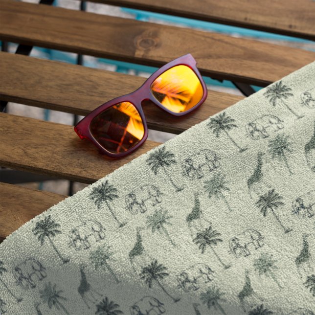 Toalha De Praia Padrão de savana africana, personalizado (Criador carregado)