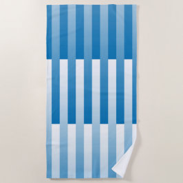 Toalha De Praia Padrão de Strike Branco Azul
