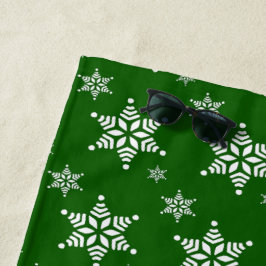 Toalha De Praia Padrão do Floco de Neve, Flocos de Neve Brancos, N