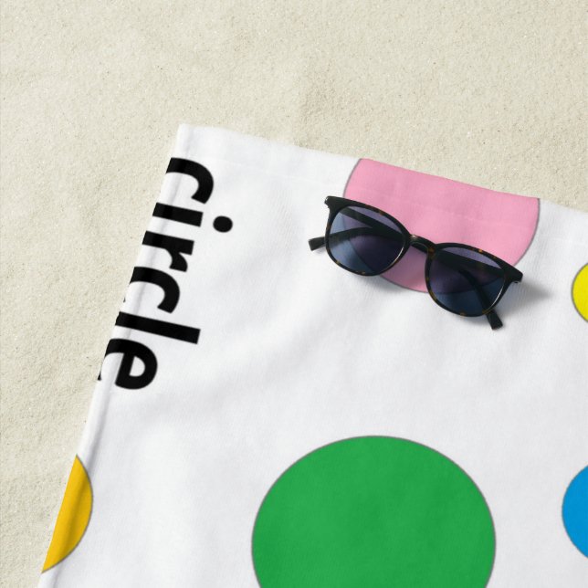 Toalha De Praia Padrão dos círculos em branco (In Situ)