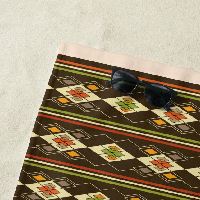 Toalha De Praia Padrão Etíope Tebeb (In Situ)