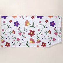 Padrão Floral Desenhado À Mão