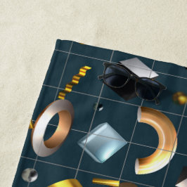 Toalha De Praia Padrão Geométrico 3D