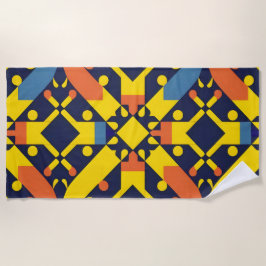Toalha De Praia Padrão Geométrico de abstrato
