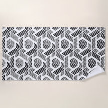 Padrão geométrico em pontos brancos