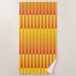 Toalha De Praia Padrão Laranja Amarelo Strike