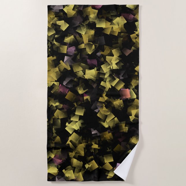 Toalha De Praia padrão, metal, design, textura, forma, quadrado, (Frente)