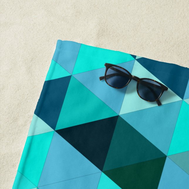 Toalha De Praia Padrão moderno dos triângulos do lacre (In Situ)