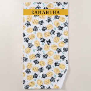 Toalha De Praia Padrão personalizado de abacaxi de Verão