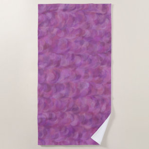 Toalha De Praia Padrão rosa Abstrato roxo sem costura