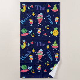 Toalha De Praia Padrões de Verão de Quilômetros doces