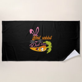 Toalha De Praia Pai de Melhor Coelho do dia de os pais