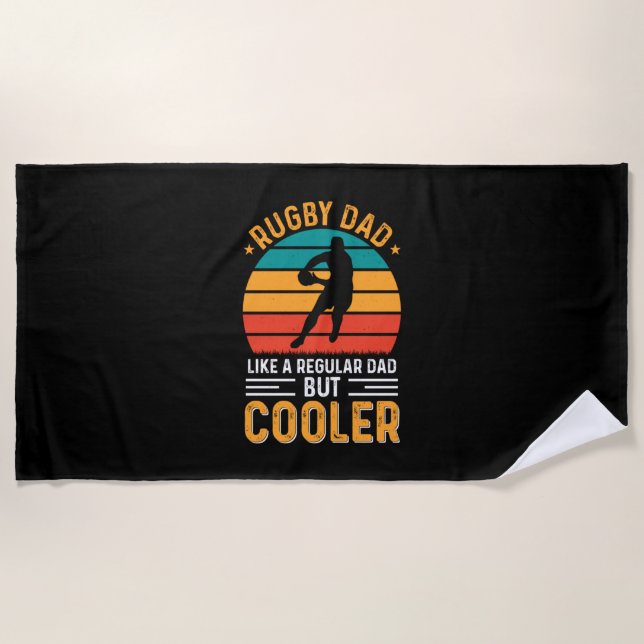 Toalha De Praia Pai de Rugby (Frente)