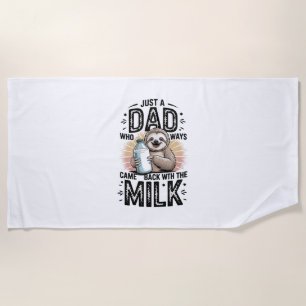 Toalha De Praia pai e filho com design- 01 gráfico de preguiça-de-