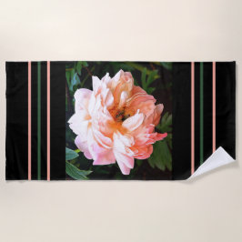 Toalha De Praia Pale Peach Peony