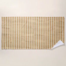Toalha De Praia Pale Yellow Stripes Threaded Fabric Pattern