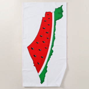 Toalha De Praia Palestina - Mapa Watermelon - Símbolo da liberdade