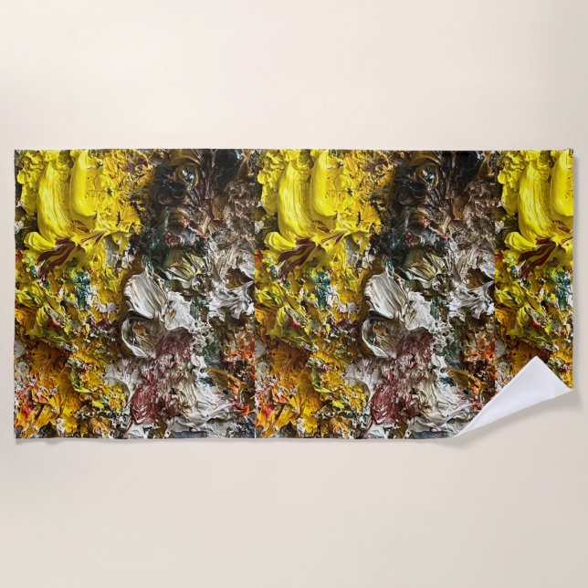 Toalha De Praia Paleta de artistas #1 (Frente)