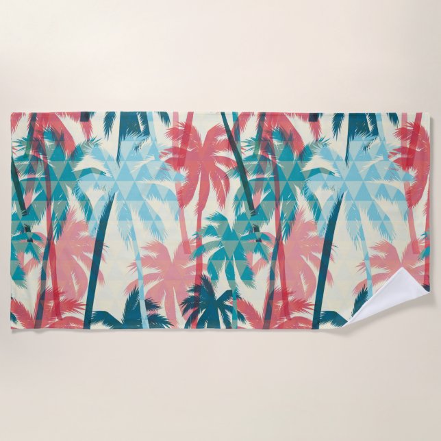 Toalha De Praia Palm Trees Beach Towel (Frente)