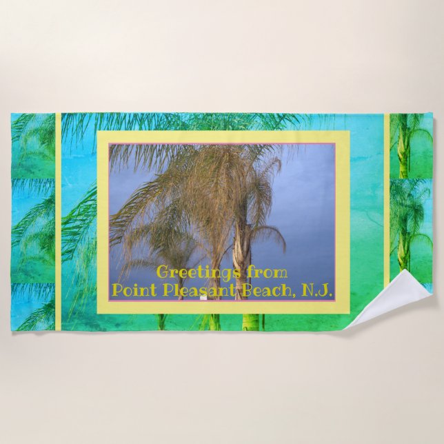 Toalha De Praia Palm Trees N.J. Beach Towel (Frente)