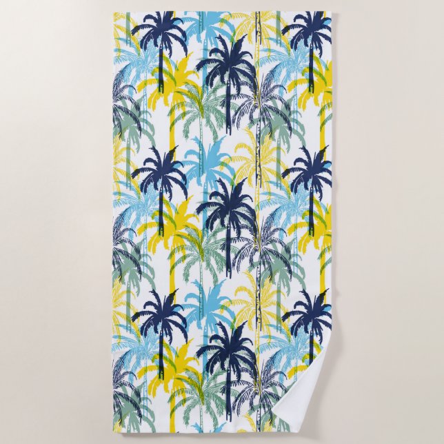 Toalha De Praia Palmas tropicais de Beach Towel (Frente)