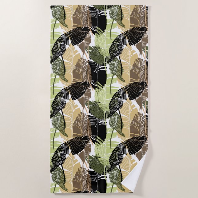 Toalha De Praia Palmas tropicais de Beach Towel (Frente)