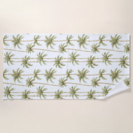 Toalha De Praia Palmeiras brancas tropicais