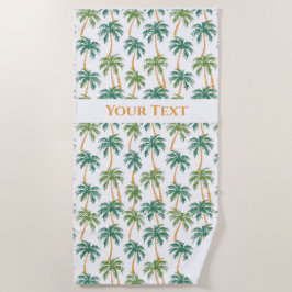 Toalha De Praia Palms Pattern Summer Vibes Personalizadas