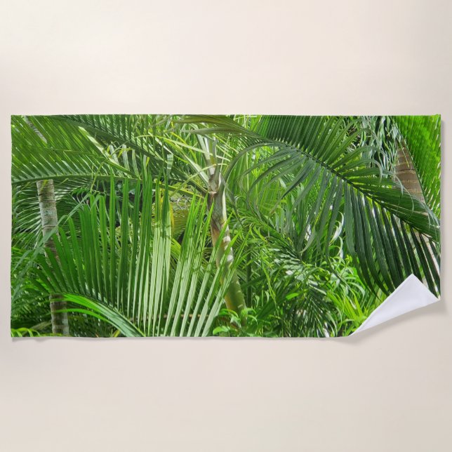 Toalha De Praia PalmTrees Jungle Beach Towel (Frente)