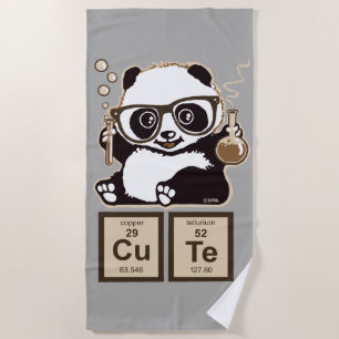 Toalha De Praia Panda de química descobriu fofo