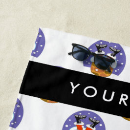 Toalha De Praia Papai Noel Na Chaminé, Neve, Natal, Ano Novo