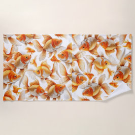 Toalha De Praia Papel de parede e cortina de padrão Goldfish
