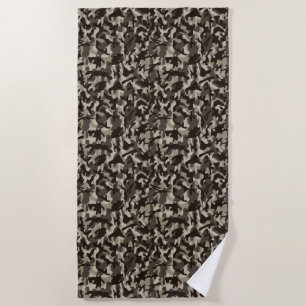 Toalha De Praia Papel Tecido de Camuflagem do Primeiro Trimestre
