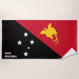 Toalha De Praia Papua Nova Guiné Sinalizador Esplêndido Patriótico