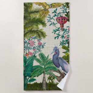 Toalha De Praia Paraíso Chinoiserie