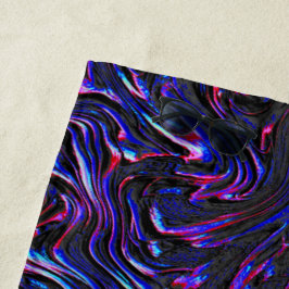 Toalha De Praia Parece azul e cor-de-rosa texturizado na parede