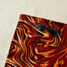 Toalha De Praia Parece cor de laranja e coral texturizado na pared