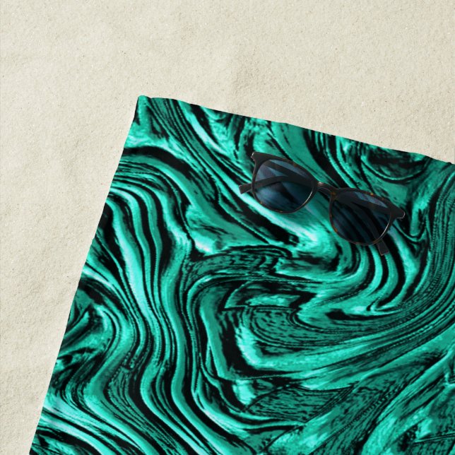 Toalha De Praia Parece jade verde texturizado de parede (In Situ)