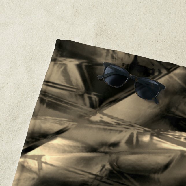 Toalha De Praia Pares beges tortos manchados com "pinceladas" (In Situ)