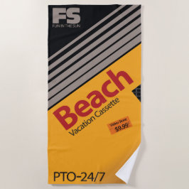 Toalha De Praia Paródia VHS Branco 'Imagem Perfeita' Praia de Féri