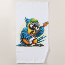 Toalha De Praia Parrot Rock Music