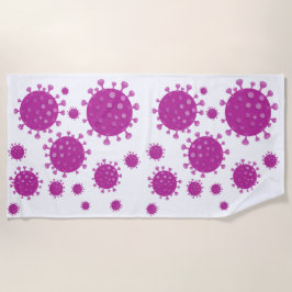 Toalha De Praia Partícula Viral Roxa