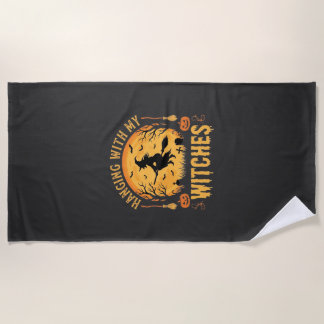 Toalha De Praia Passando o Halloween com Minhas Bruxas (2)