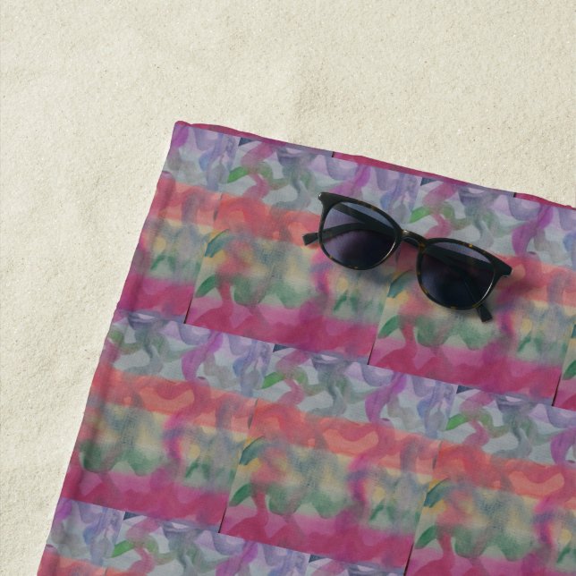 Toalha De Praia Pastel Abstrato Art (In Situ)