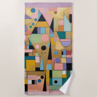 Toalha De Praia Pastel Geometric Metropolis