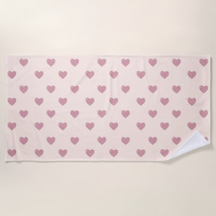 Toalha De Praia Pastel Love Hearts