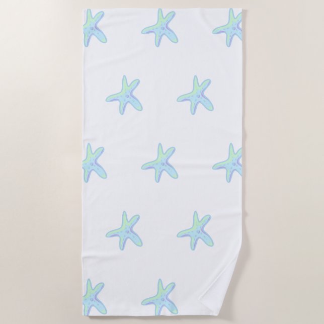 Toalha De Praia Pastel Starfish (Frente)