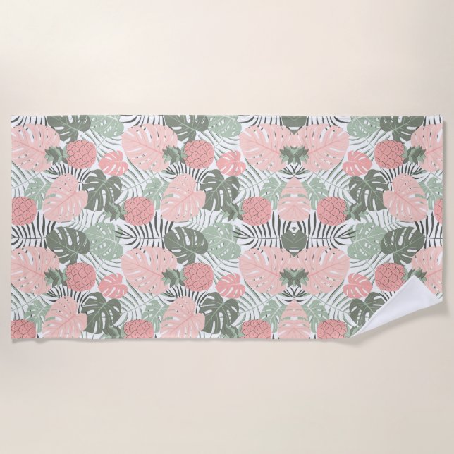 Toalha De Praia Pastel tropical (Frente)
